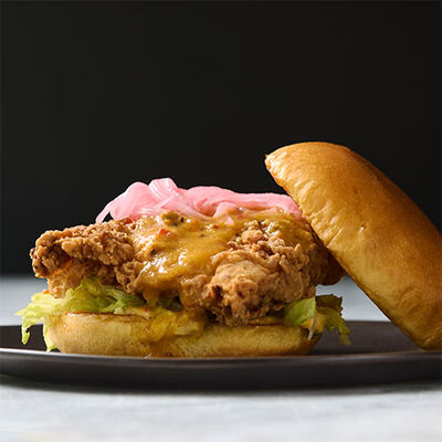 Crispy Mango Chicken Sandwiches