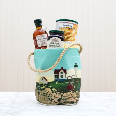 Sea Bags&reg; Cape Neddick Light Bucket Bag Breakfast Gift