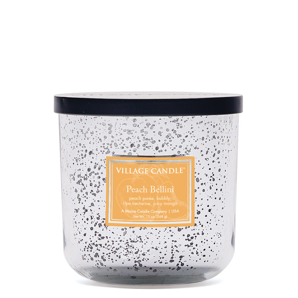 Peach Bellini Mercury Glass Candle
