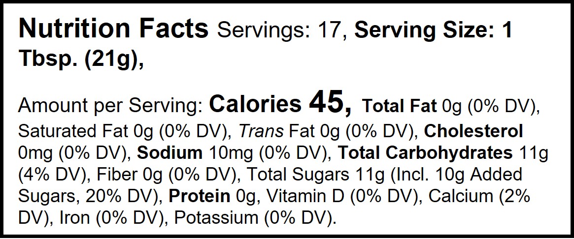 Product nutrion image